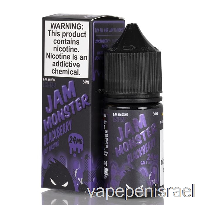 חד פעמי Vape Israel Blackberry - מלחי מפלצת ריבה - 30 מ"ל 24 מ"ג